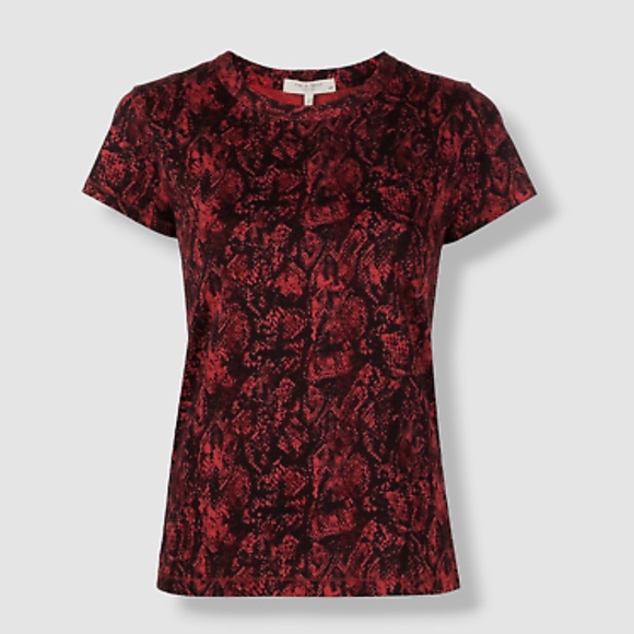 rag & bone allover snake print tee XS - Picture 4 of 10